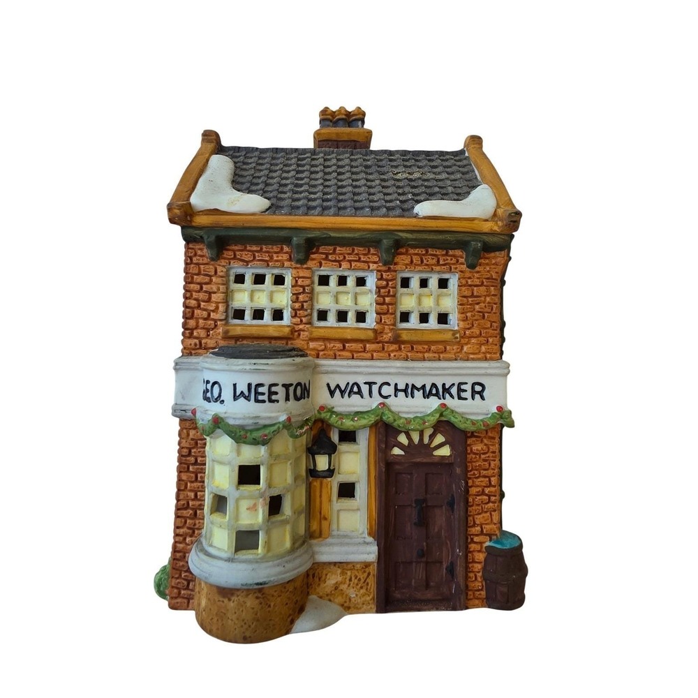Geo Weeton Watchmaker‎ Christmas Village House Ceramic Hand Painted Building K3
